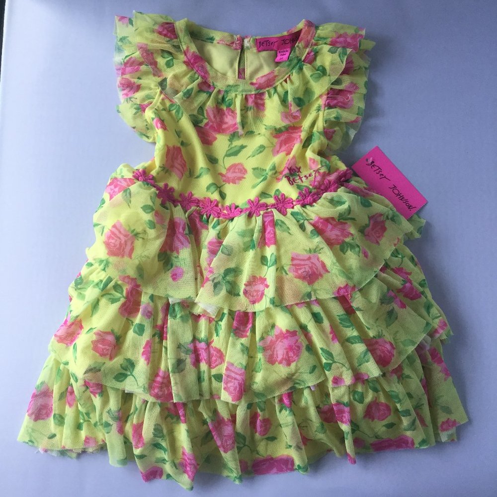 Betsey Johnson Flower Dress For Toddler Girls